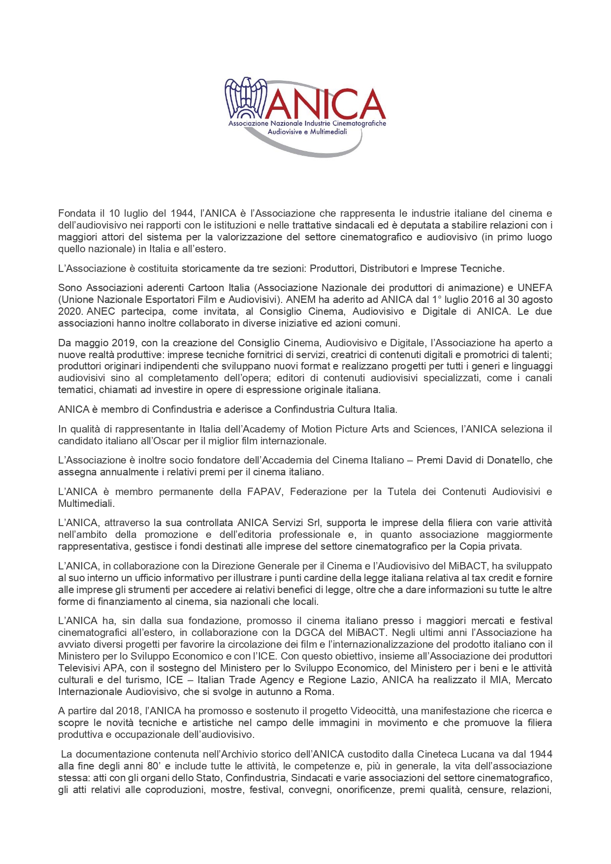 ASSOCIAZIONE NAZIONALE